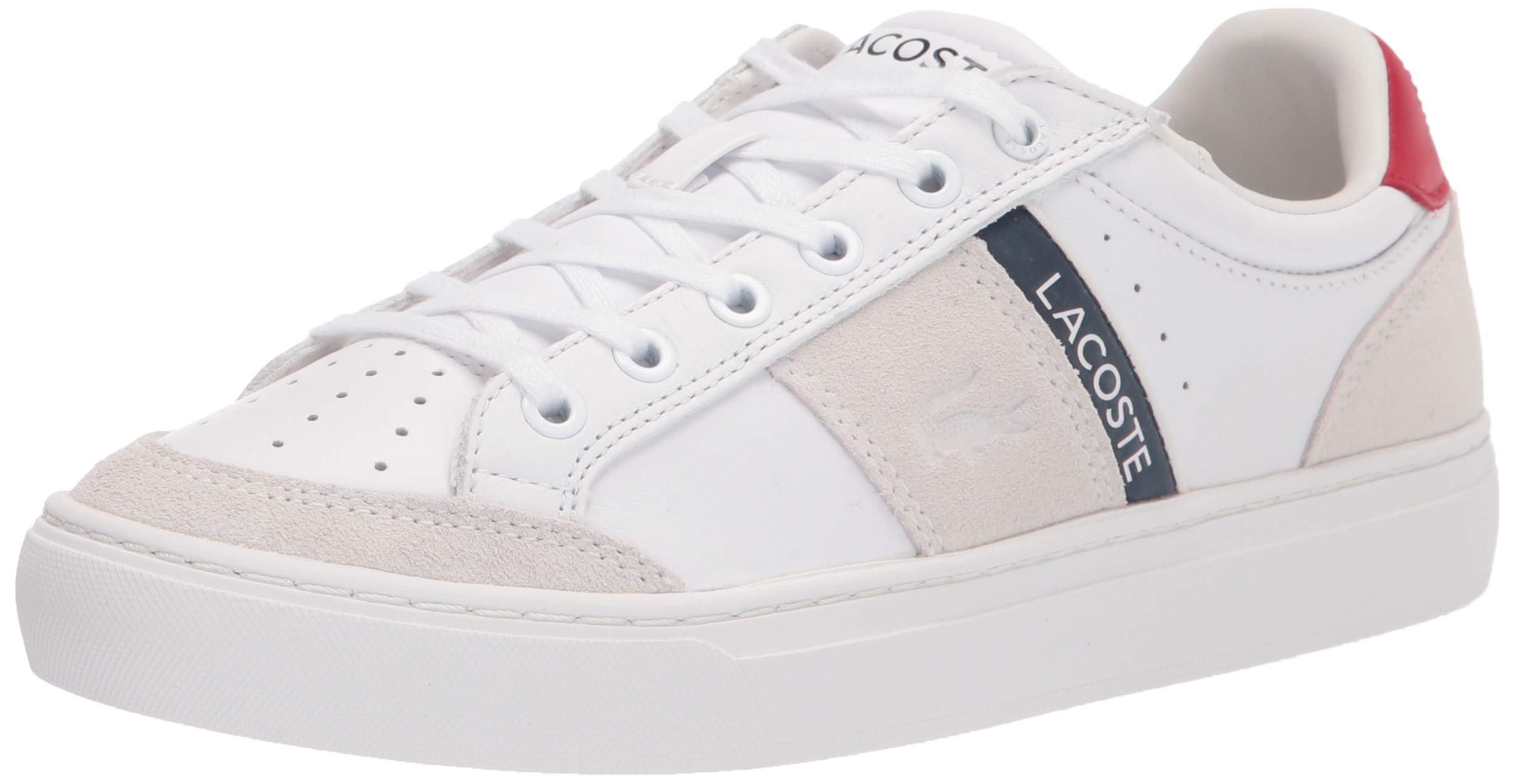 Lacoste Men's Courtline Sneakers - Classic White Leather Tennis Shoes for Men | Comfortable Casual & Sporty Lifestyle Footwear | Perfect for Gym, Running, and Everyday Wear