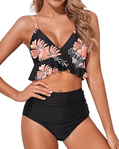 Black Orange Floral