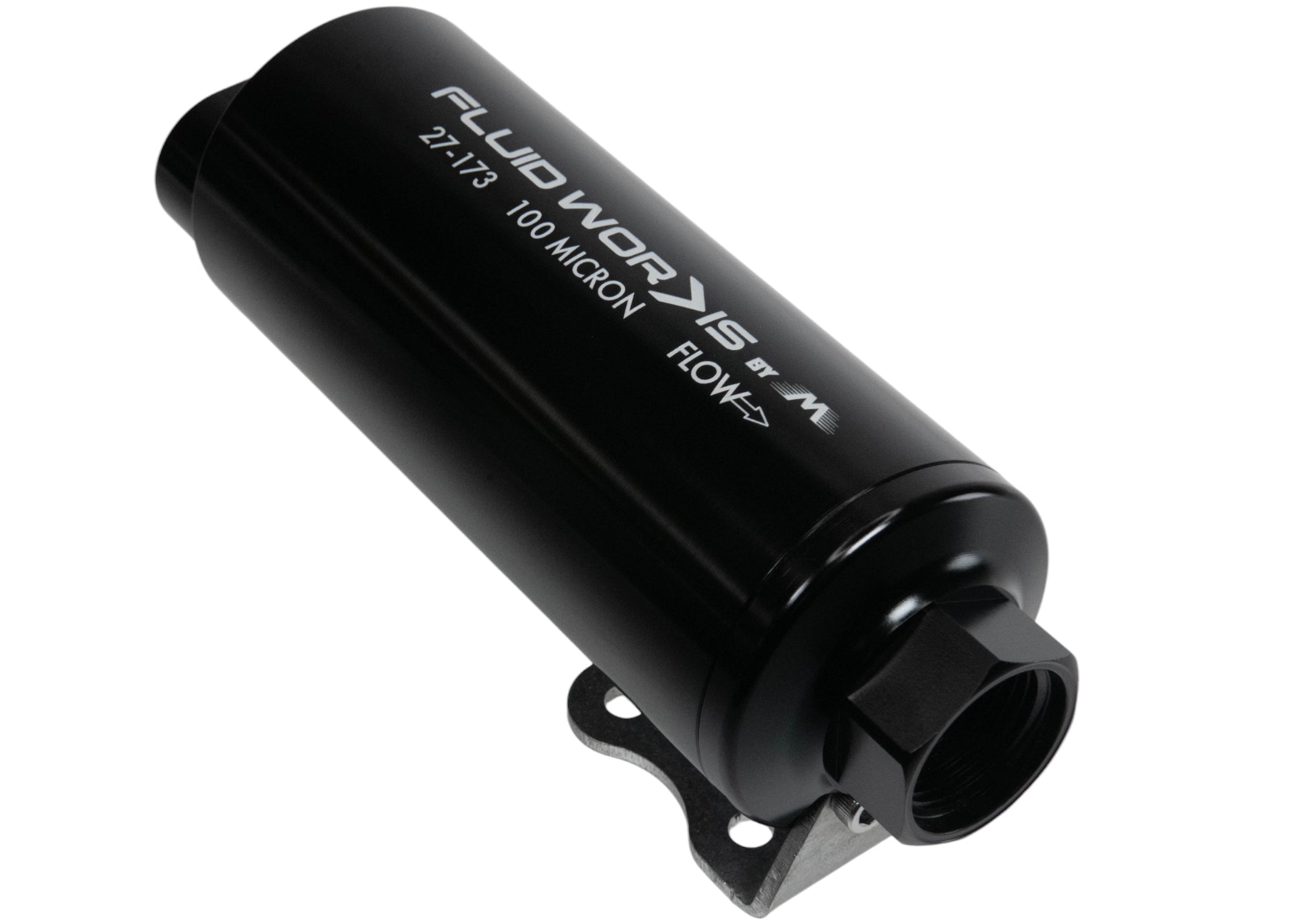 Fluidworks Dual Inlet 12GPM 100 Micron Pre Fuel Filter with Mounting Bracket - Compatible with Diesel Engines, Marine & Industrial Equipment (Model 27 173)