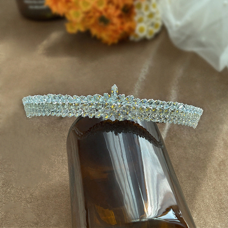 Sparkling Zircon Crystal Bridal Tiara Headpiece – Elegant Wedding Hair Accessory for Bride, Bridesmaids & Special Occasions | Perfect for Weddings, Prom, Pageants & Formal Events