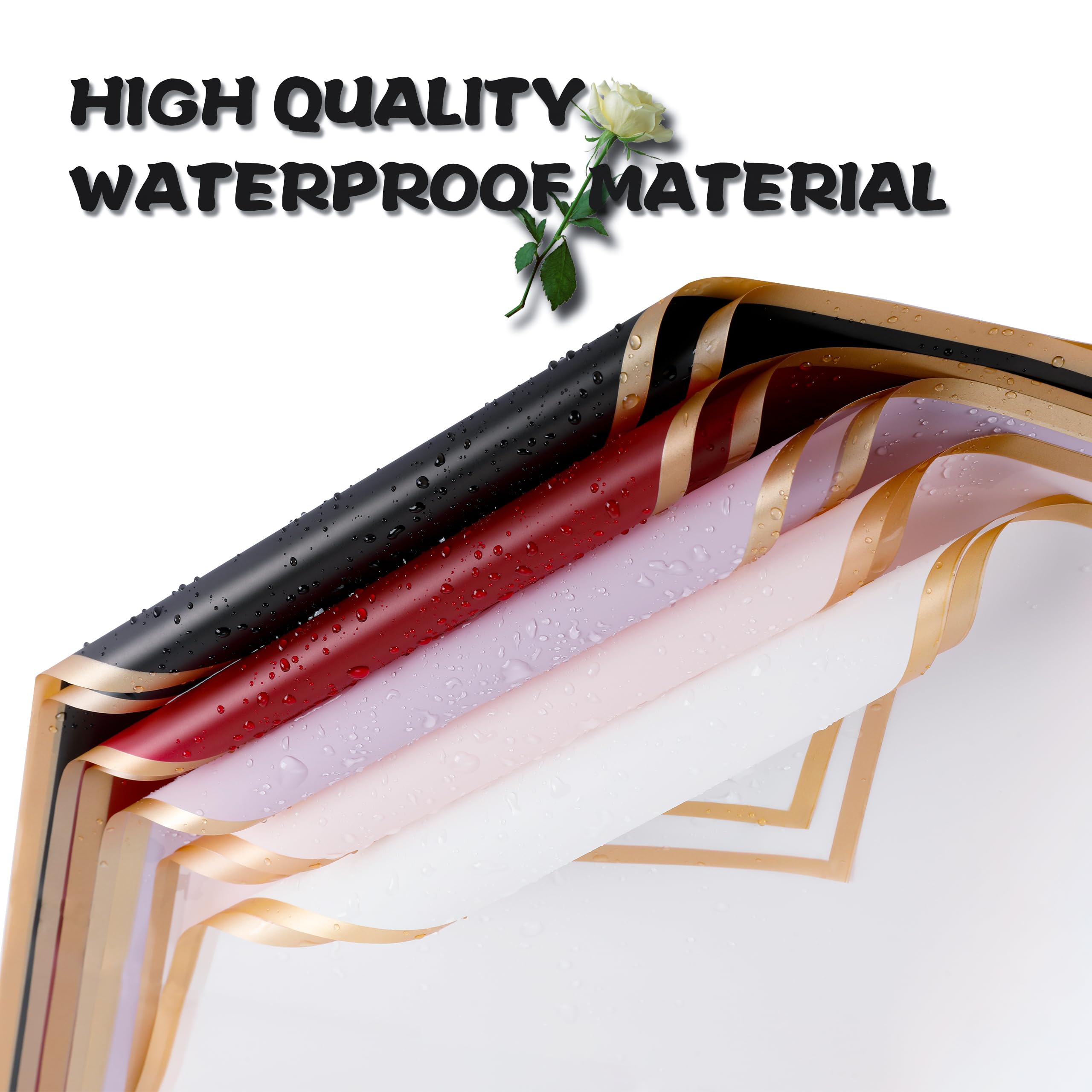 Premium Korean Floral Wrapping Paper - Waterproof Gift Wrapping Sheets for Flowers, Bouquets & Presents - Perfect for Weddings, Birthdays & Special Occasions