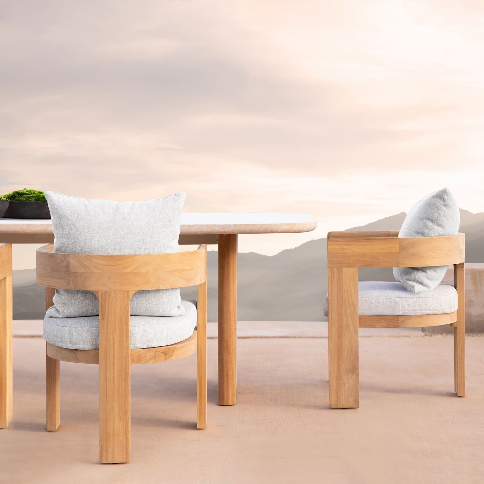 Victoria Teak Dining Table 2600 - Solid Teak Wood Outdoor Dining Table for 6-8 People | Weather-Resistant Patio Furniture for Garden, Backyard & Poolside Dining