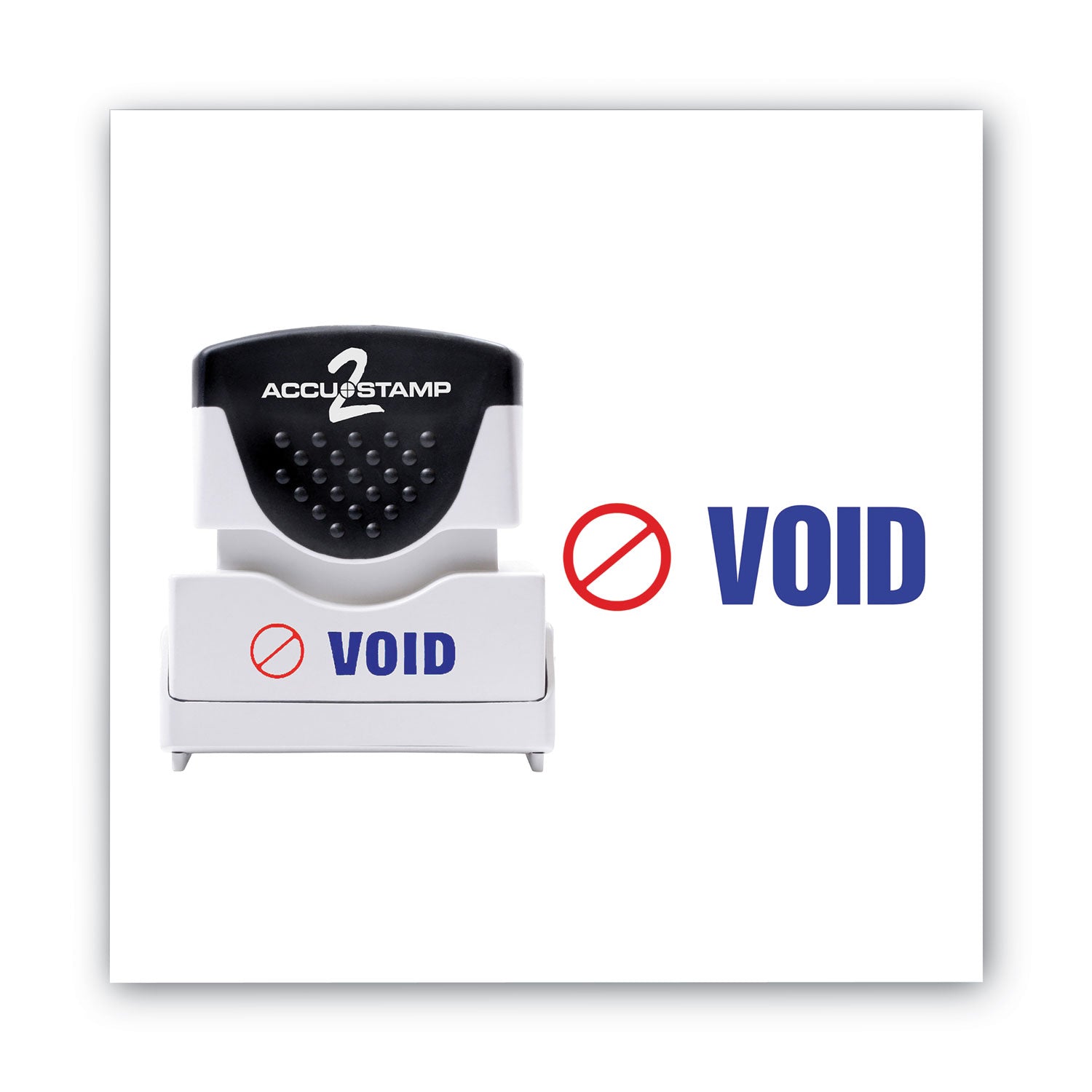 ACCUSTAMP2® Pre-Inked VOID Stamp - Red & Blue Ink - 1.63