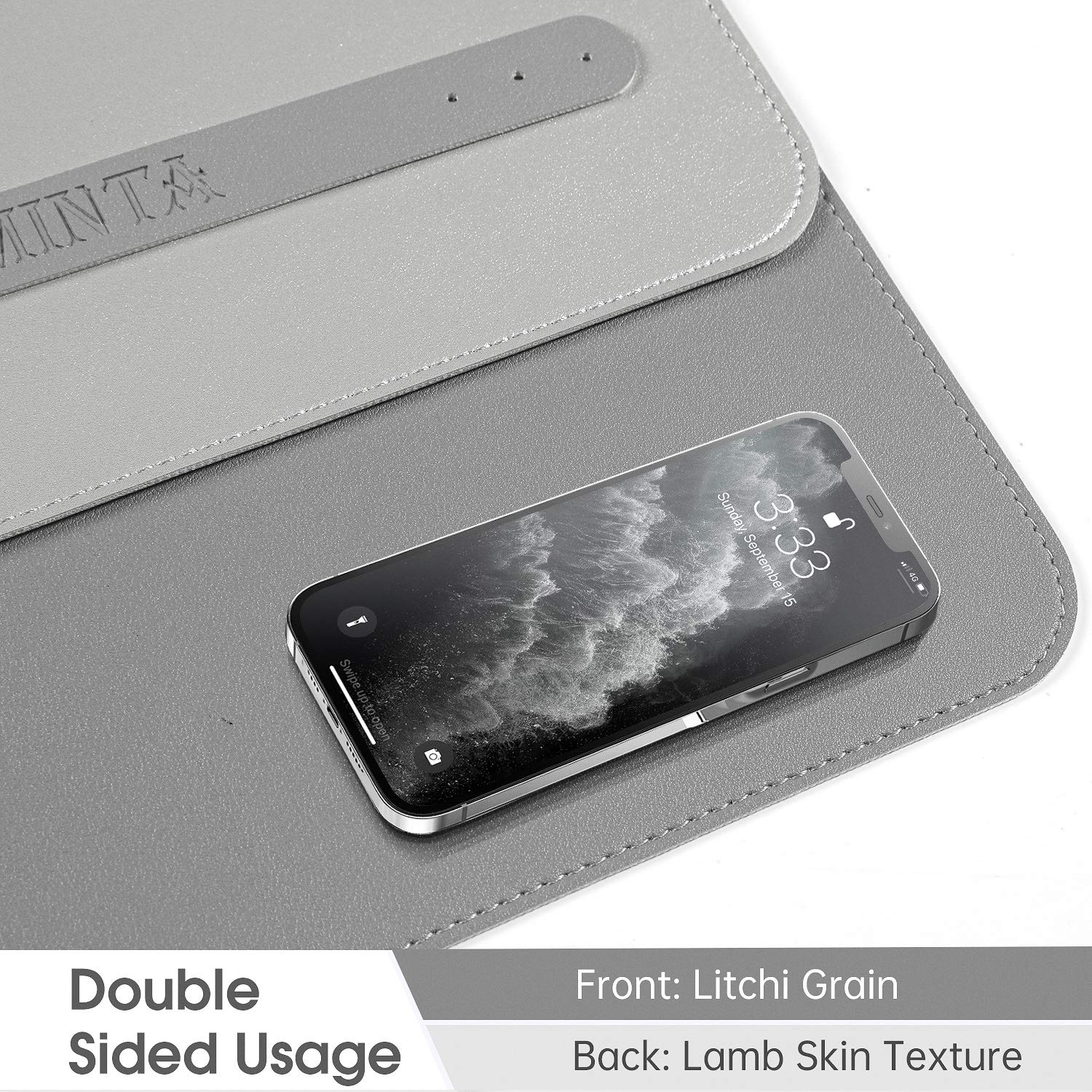 Premium Dual-Sided PU Leather Desk Pad - Waterproof & Ultra-Thin Large Mouse Mat for Office & Home (31.5