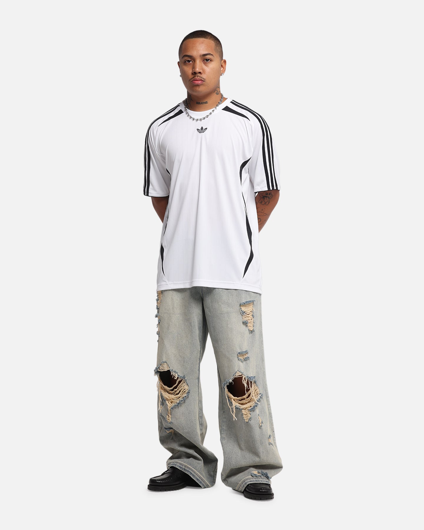 Adidas Adicolor Teamgeist T-Shirt - Men's Classic White and Black Cotton Tee for Casual Wear, Sports & Street Fashion