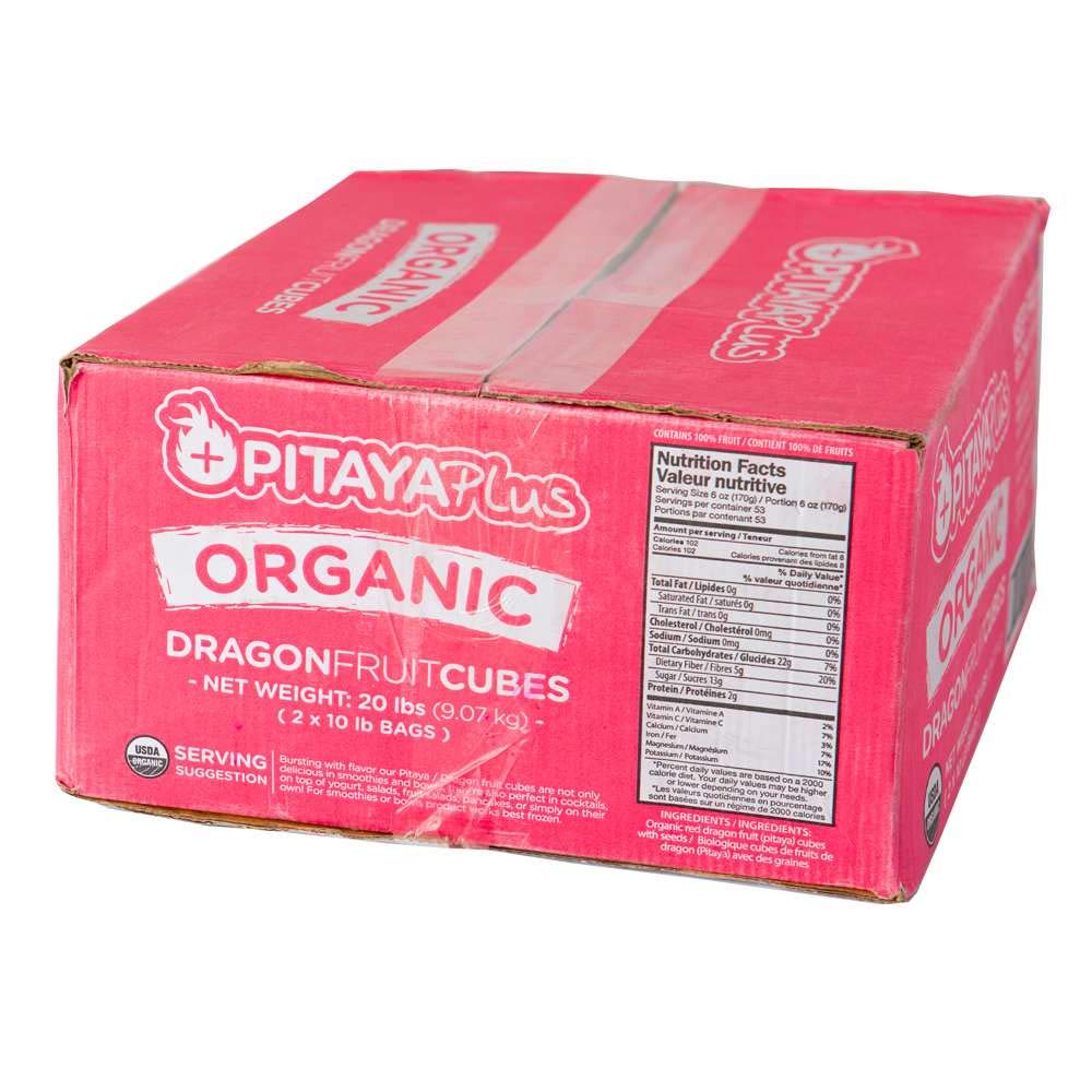 Premium Pitaya Plus Individually Quick Frozen Dragon Fruit Cubes - 20 lb Bulk Pack | Perfect for Smoothies, Desserts & Healthy Snacks