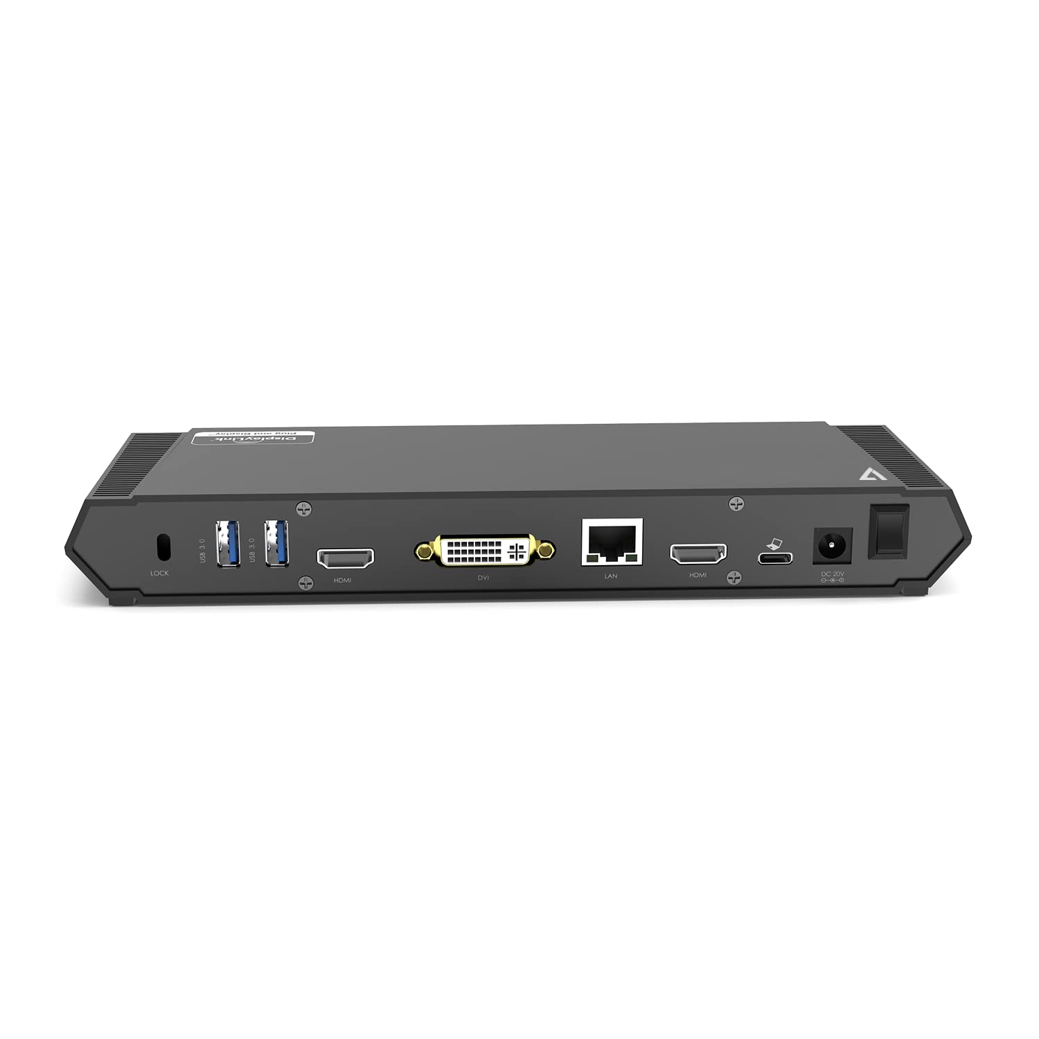 V7 USB-C Triple Display Docking Station with 4K HDMI, Ethernet, and 6 Ports - Ideal for Home Office, Remote Work & Multi-Monitor Setup