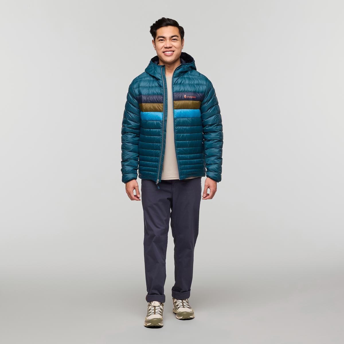 Cotopaxi Fuego Down Hooded Jacket for Men - Lightweight Water-Resistant Winter Coat with Adjustable Hood - Perfect for Hiking, Camping & Outdoor Adventures