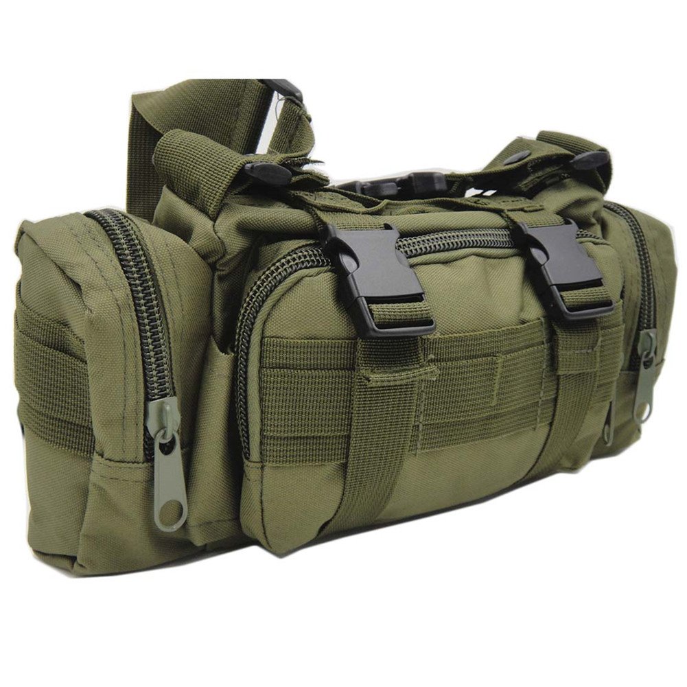 FAMI Tactical Waist Pack - Small Sling Bag with Handlebar Mount for Hiking, Cycling & Outdoor Adventures | Durable Deployment Carry Bag for Men & Women