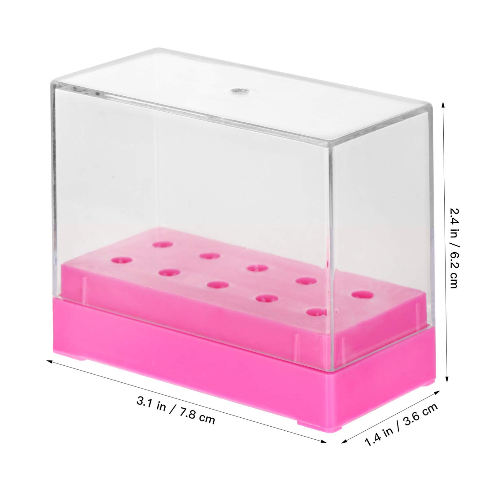 Uonlytech 2-Piece Nail Drill Bit Set with 10 Grinding Heads - Tungsten Steel Tray & Plastic Display Box for Professional Manicure & Pedicure | Perfect for Salon, Home Nail Care & DIY Gel Polish Removal