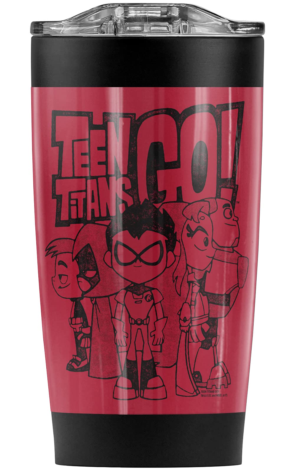 Logovision Teen Titans Go! Team Up 20 oz Stainless Steel Tumbler - Vacuum Insulated Double Wall Coffee Travel Mug with Leakproof Sliding Lid | Keeps Hot & Cold Beverages Perfect Temperature | Ideal for School, Office, Gym, and Outdoor Adventures