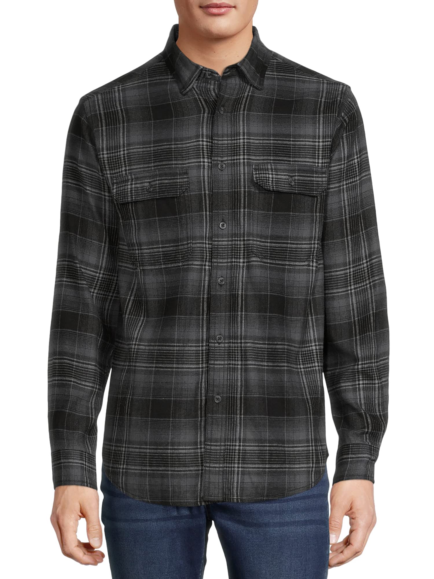 George Clothing Men's Super Soft Flannel Shirt - Comfortable Casual Wear for Fall & Winter - Perfect for Outdoor Activities, Work & Everyday Use