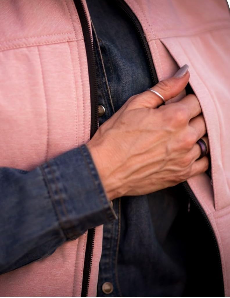 STS Ranchwear Women's Weston Blush Fleece Vest - Soft Poly/Spandex Blend for Comfort & Style - Perfect for Outdoor Activities, Ranch Work & Casual Wear
