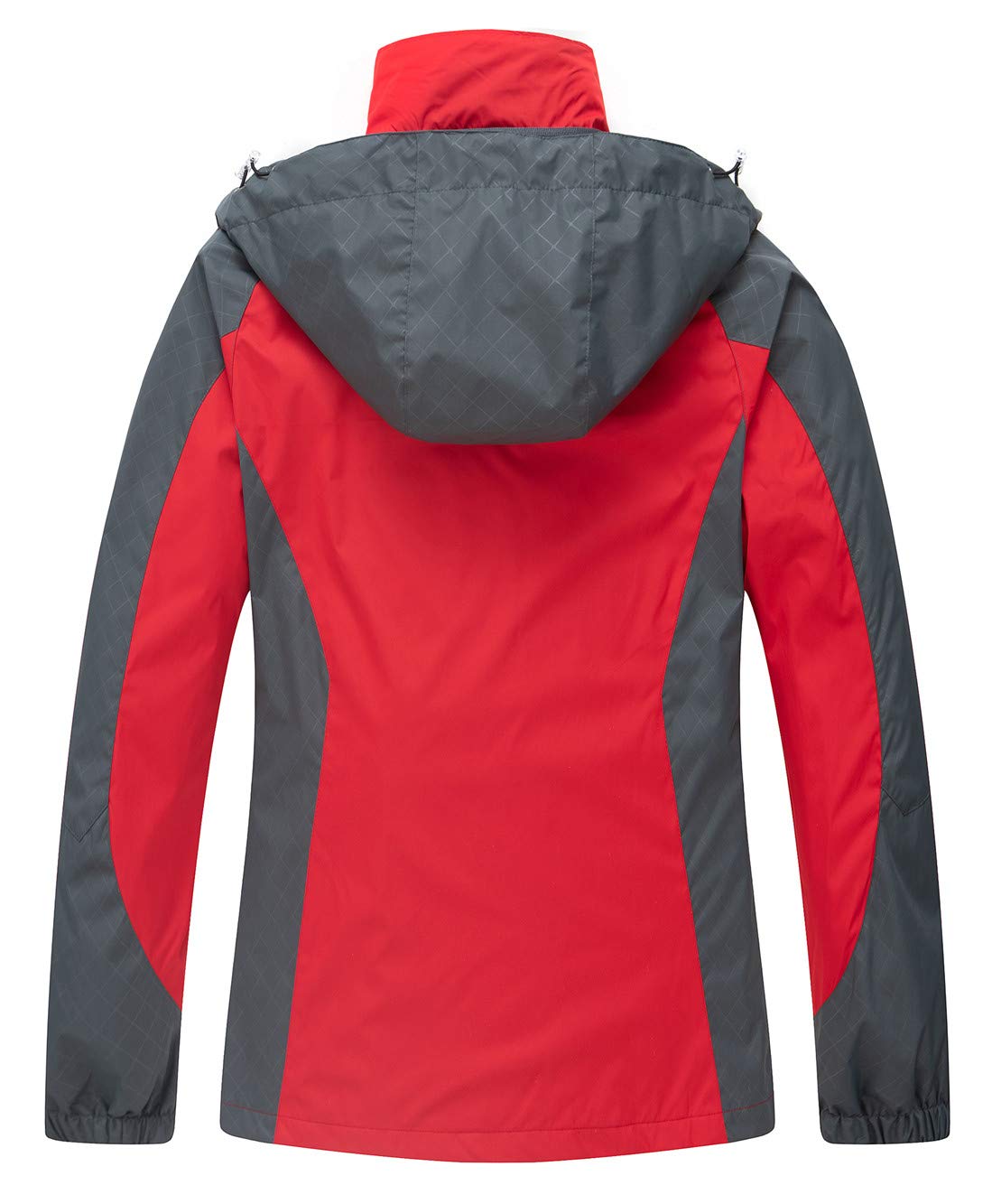 Waterproof Women's Rain Jacket with Hood - Lightweight Diamond Candy Raincoat for Outdoor Hiking, Camping & Travel