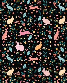 Cute Bunny Black