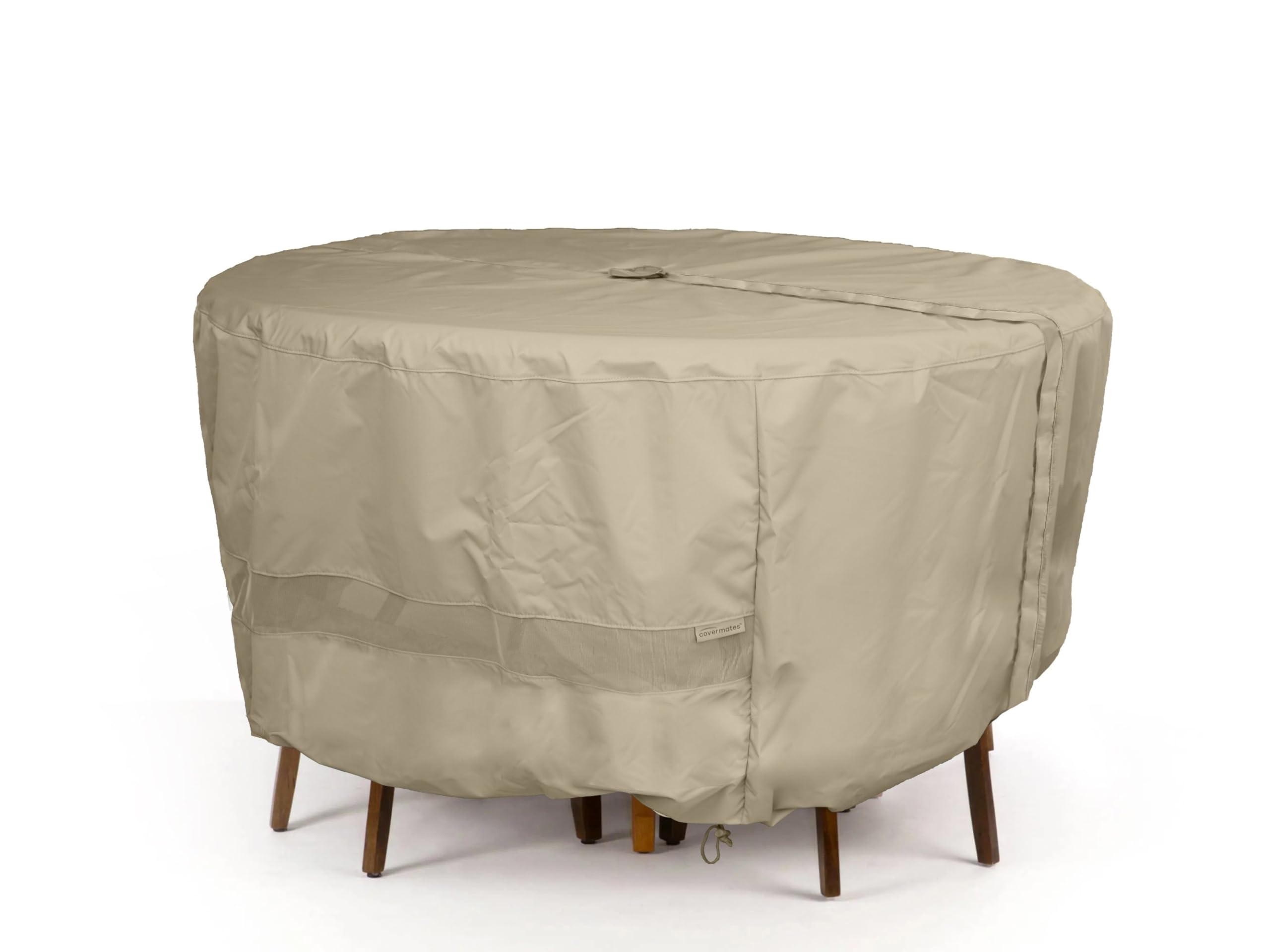 Waterproof Round Patio Table Cover with Umbrella Hole - 86
