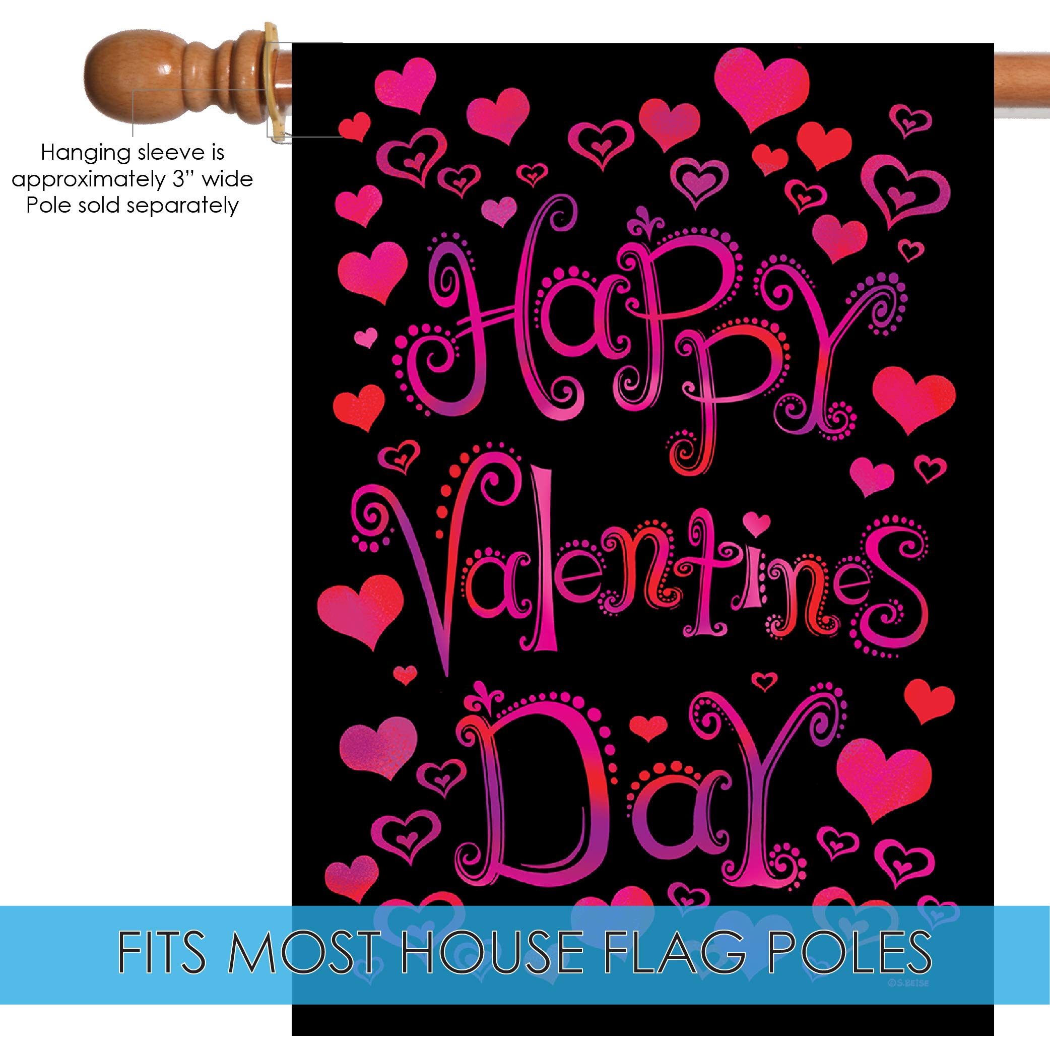 Toland Home Garden 1012286 Valentine Hearts Double Sided Garden Flag - 28x40 Inch Outdoor Yard Decoration for Valentines Day - Perfect for Front Porch, Lawn, and Seasonal Holiday Decor