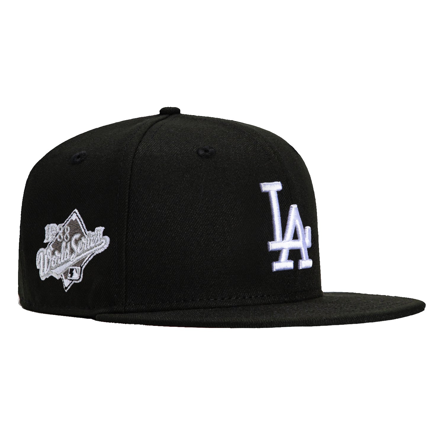 New Era 59Fifty Los Angeles Dodgers 1988 World Series Patch Snapback Hat - Black & White - Official MLB Baseball Cap for Men & Women - Perfect for Games, Collecting & Streetwear Fashion