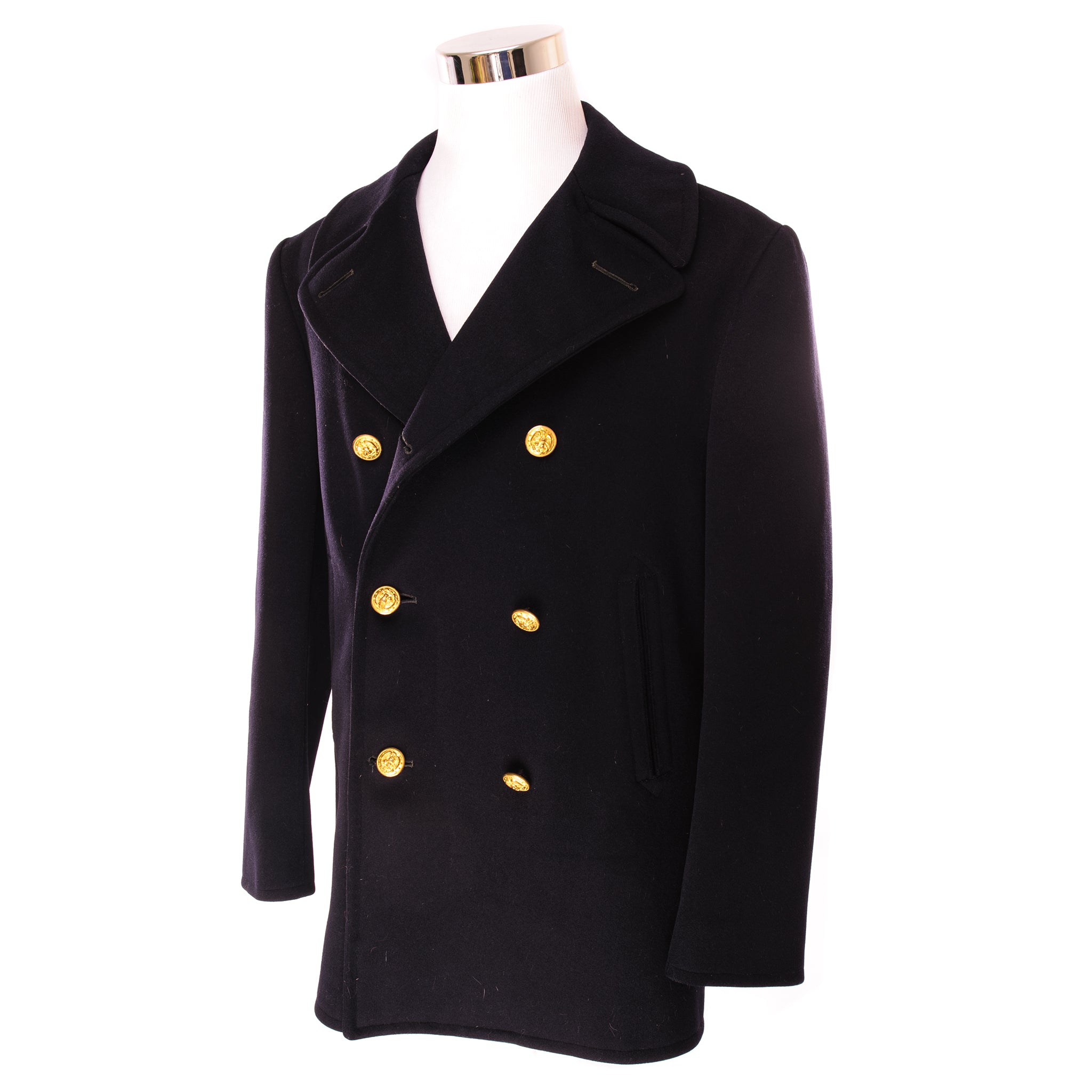Vintage US Navy Officer Peacoat 1968 Vietnam War - Size 40 - Classic Military Outerwear for Men - Perfect for Winter, Historical Reenactments & Vintage Fashion Collectors
