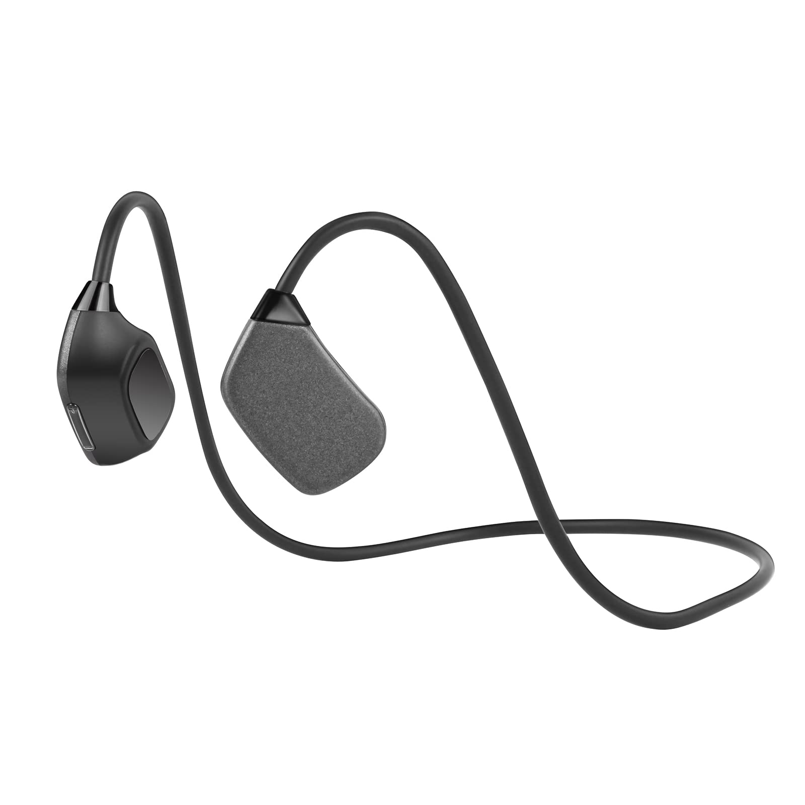 Open-Ear Bluetooth Bone Conduction Sport Headphones - Sweatproof Wireless Headset for Running, Cycling & Gym Workouts - Built-in Mic for Calls - Lightweight & Comfortable (Grey) - Perfect for Outdoor Activities & Fitness Enthusiasts