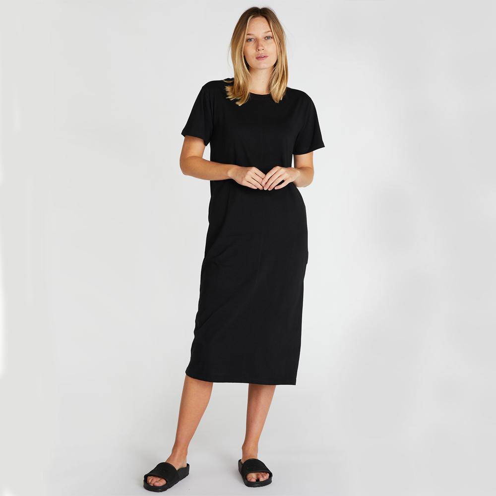 Squid Ink Boxy Tee Dress - Oversized Casual T-Shirt Dress for Women | Perfect for Everyday Wear, Lounge & Street Style