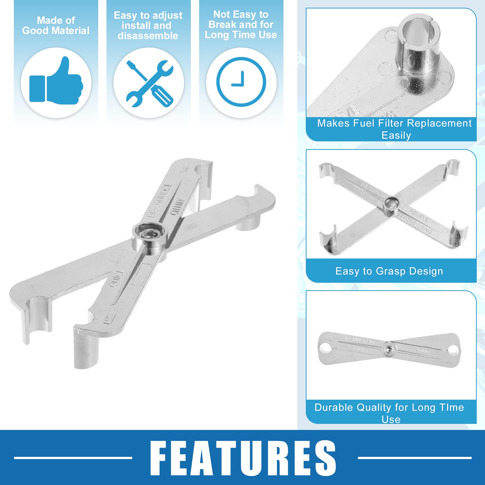 3/8-Inch & 5/16-Inch Fuel Line Disconnect Tool Kit - Professional Quick Release Tool for GM Ford Fuel Heater AC Transmission Oil Cooler Lines - Durable Steel Construction for Auto Repair & Maintenance