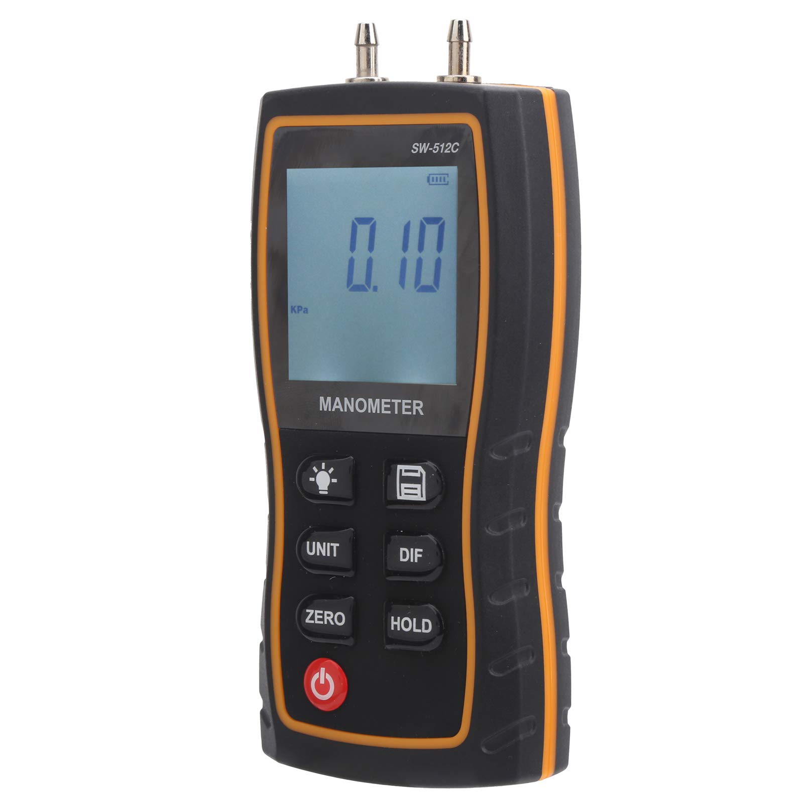 Digital Handheld Manometer Datalogger - ABS Material LCD Backlight Screen with Data Retention for HVAC, Air Condition System & Pressure Measurement - Ideal for HVAC Technicians, Industrial Maintenance & Home DIY Use