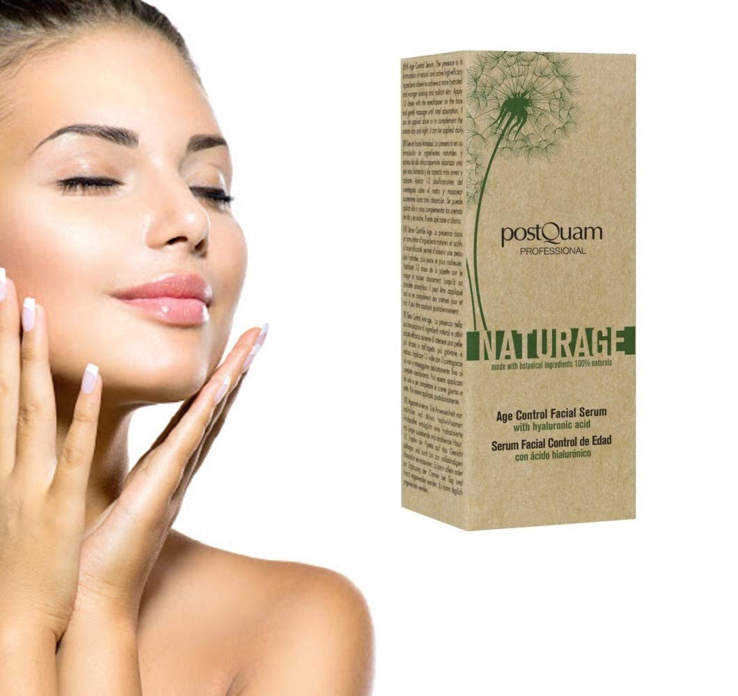 Postquam Professional Naturage Anti-Aging Serum 30ml with Hyaluronic Acid - Hydrating & Soothing Face Serum for Wrinkles & Fine Lines - Daily Skincare with Natural Ingredients - Perfect for Mature, Dry & Sensitive Skin - Achieve Smoother, Youthful Glow at Home or On-The-Go