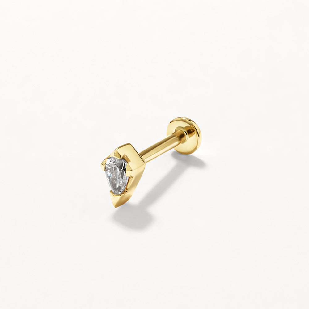 10k Gold Lab-Grown Diamond Kite Helix Single Stud Earring - Perfect for Everyday Wear, Special Occasions & Gift Giving