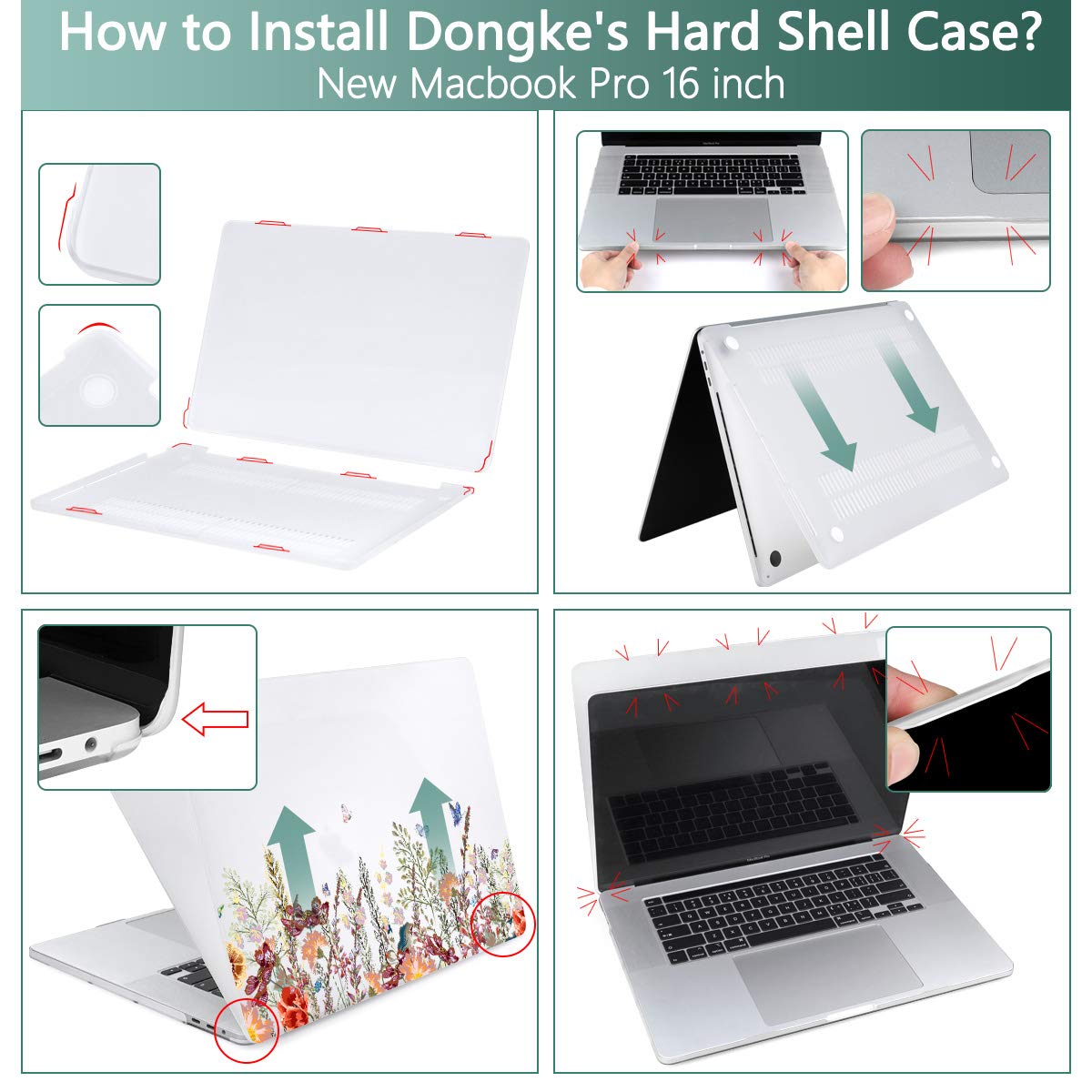 DONGKE Hard Plastic Case for MacBook Pro 16 inch (2019-2020 Model A2141) - Slim Protective Shell Cover Compatible with MacBook Pro 16