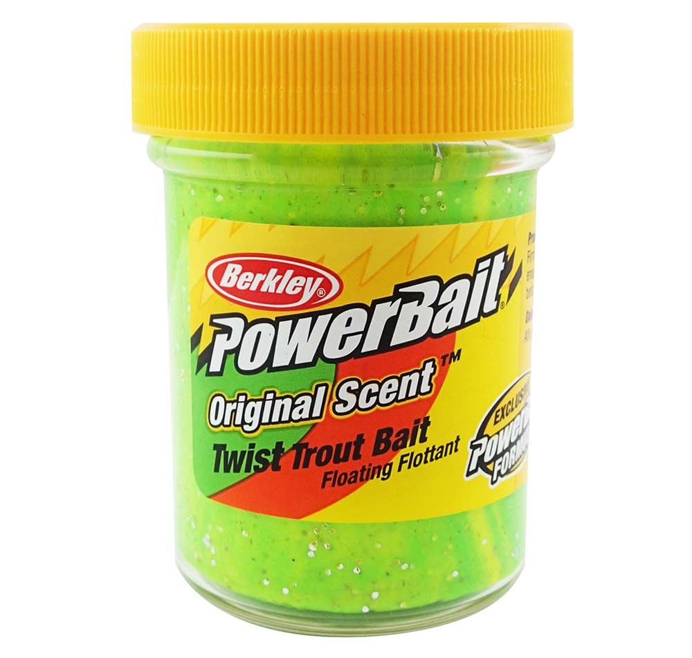 Berkley Powerbait Original Scent Lime Twist Trout Fishing Bait - Perfect for Freshwater Trout Fishing in Rivers, Lakes, and Streams