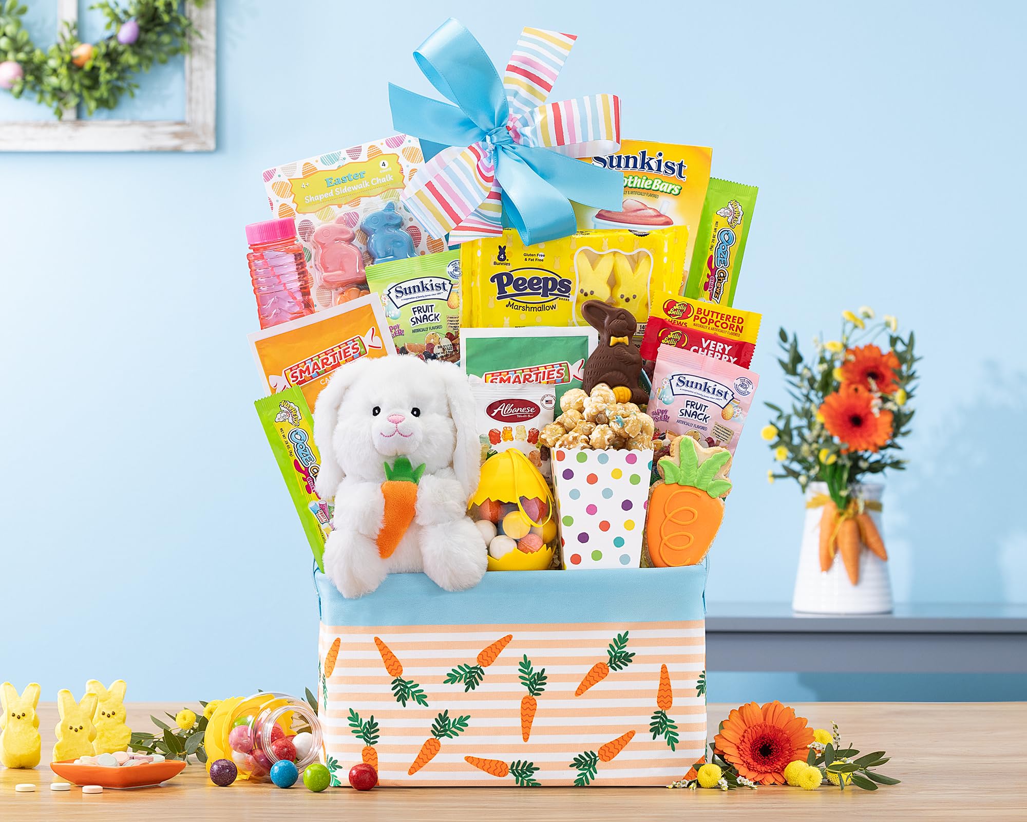 Peter Cottontail Easter Basket - Premium Easter Gift Basket by Wine Country Gift Baskets - Perfect for Easter Celebrations, Kids' Gifts & Spring Decorations