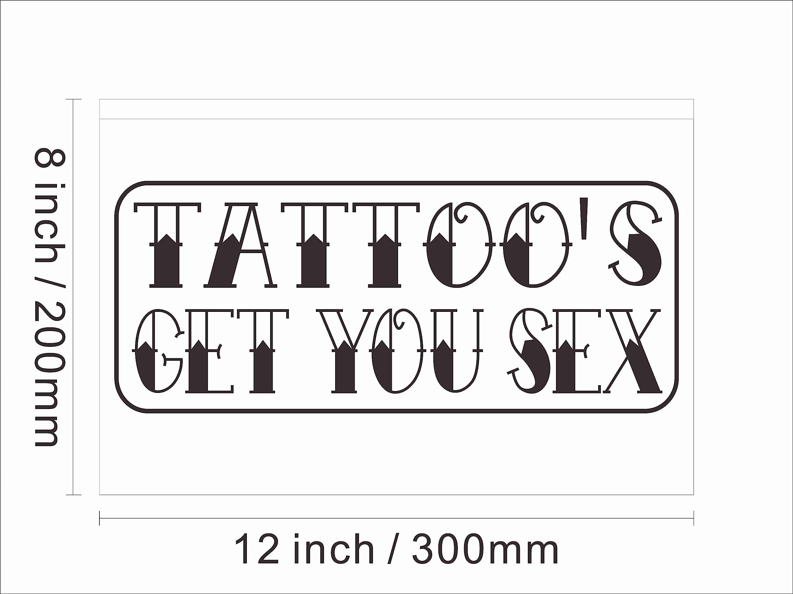 100080 LED Neon Sign for Tattoo & Piercing Shop - Sexy Glowing Display Light for Tattoo Parlor, Body Art Studio & Nightclub Decor