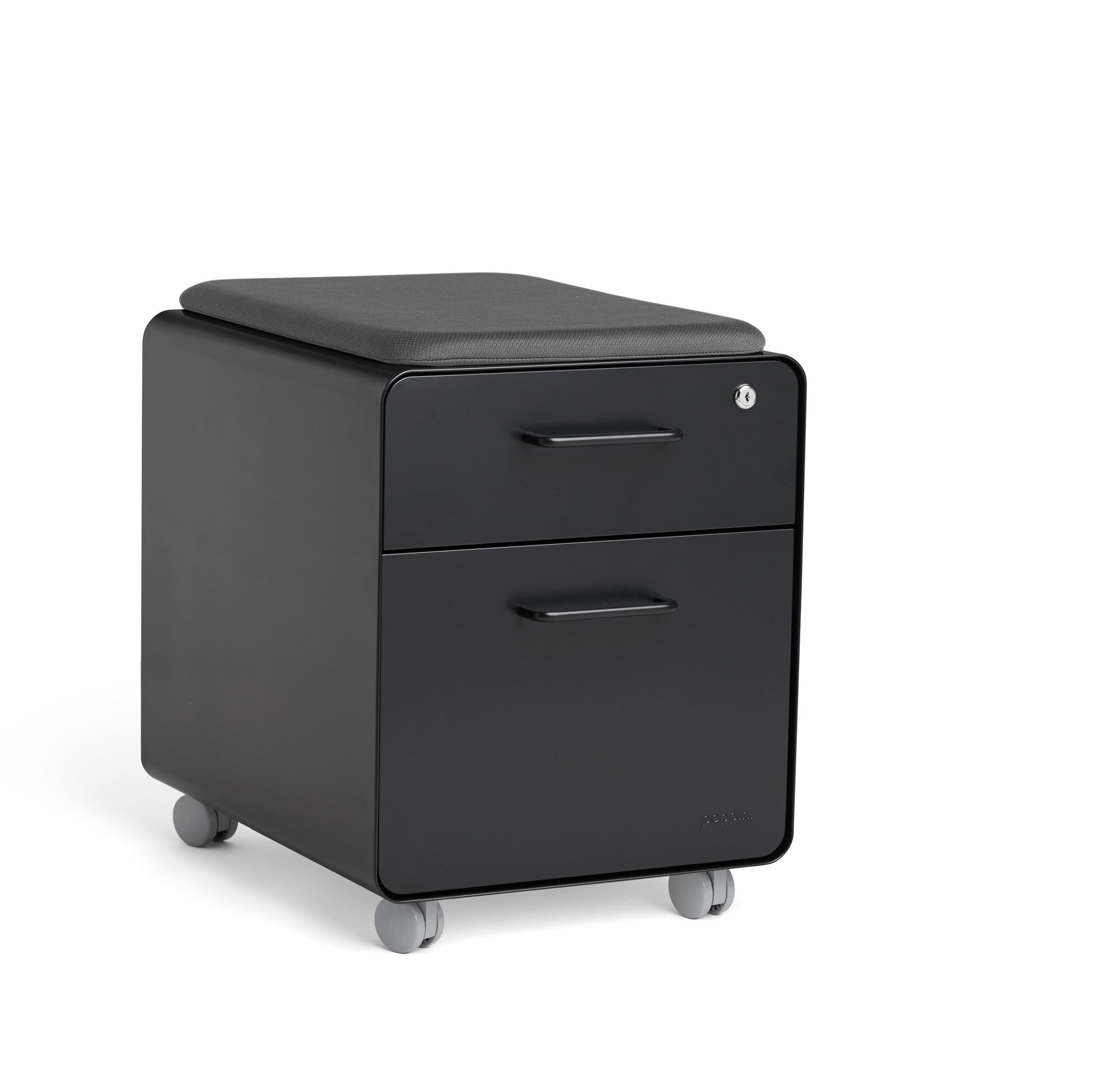 Mini Stow 2-Drawer Rolling File Cabinet - Portable Office Storage Organizer for Documents, Folders & Supplies - Perfect for Home Office, Small Spaces & Workstations