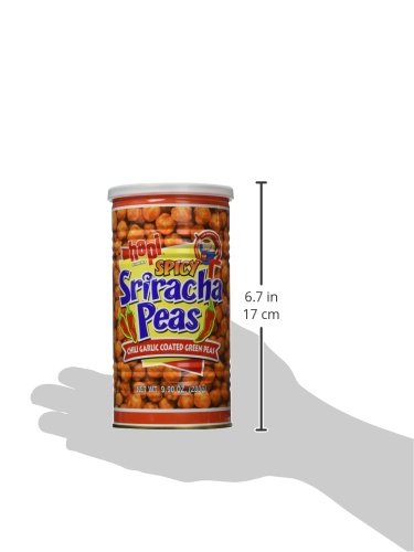 Hapi Snacks - Spicy Sriracha Peas - Chili Garlic Coated Green Peas, Crunchy Vegan Protein Snack (9.9 Oz) - Perfect for Office, Hiking & Movie Nights
