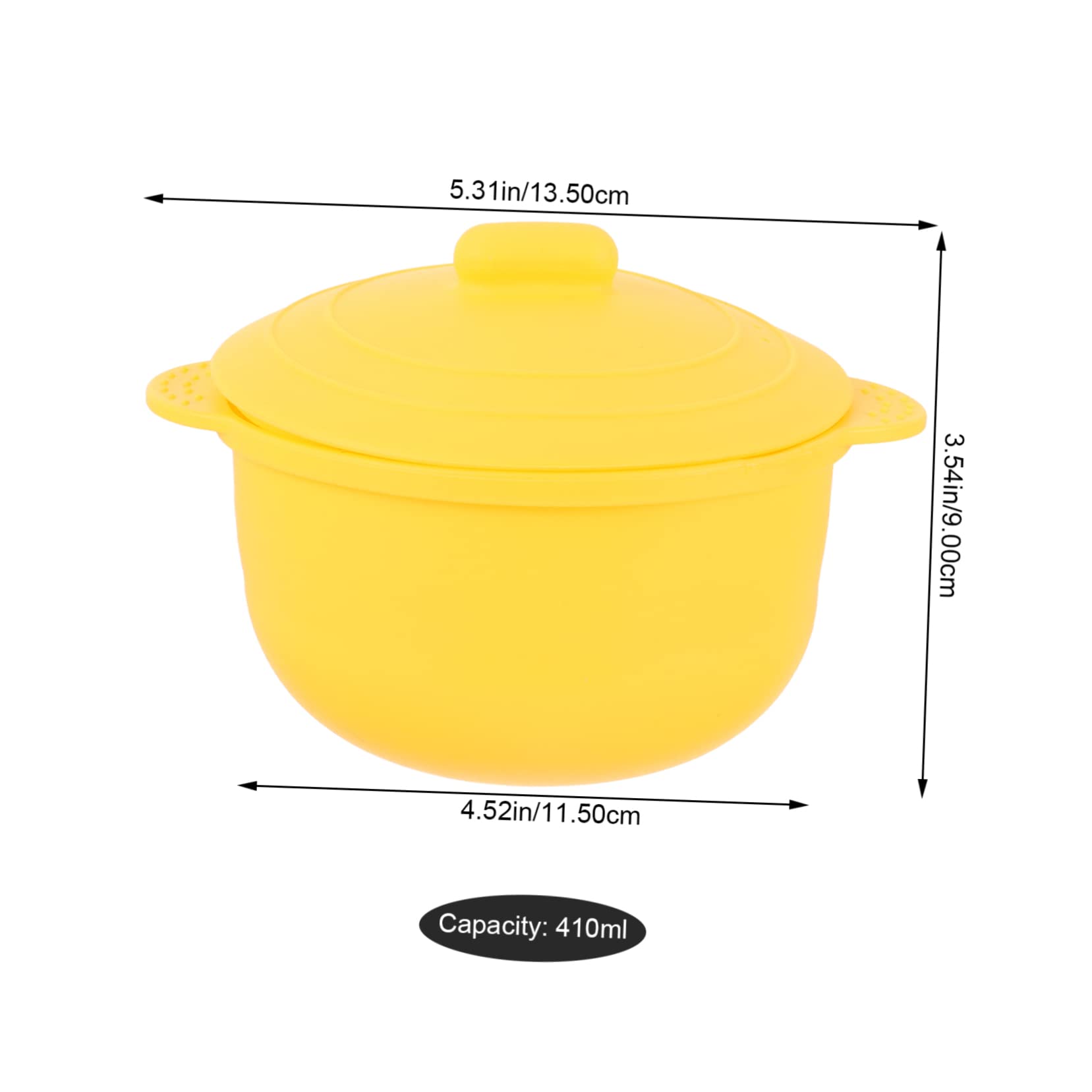 **Portable Silicone Wax Warmer Bowl with Lid - Mini Wax Melter for Hair Removal, Skincare & Face Masks - Perfect for DIY Waxing at Home, Salon, or Spa (Yellow)**