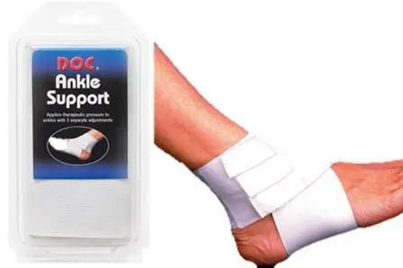 DOC Ankle Brace - Adjustable Compression Support for Sprains, Arthritis & Injury Recovery - Ideal for Running, Basketball & Daily Wear