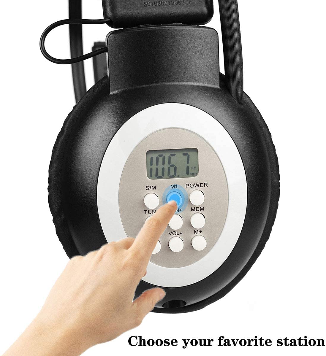 Retekess TR101 FM Radio Headphones - Wireless Digital Headset with AA Battery for Mowing, Walking, Riding, Jogging & Outdoor Activities | Perfect for Lawn Care, Commuting & Exercise