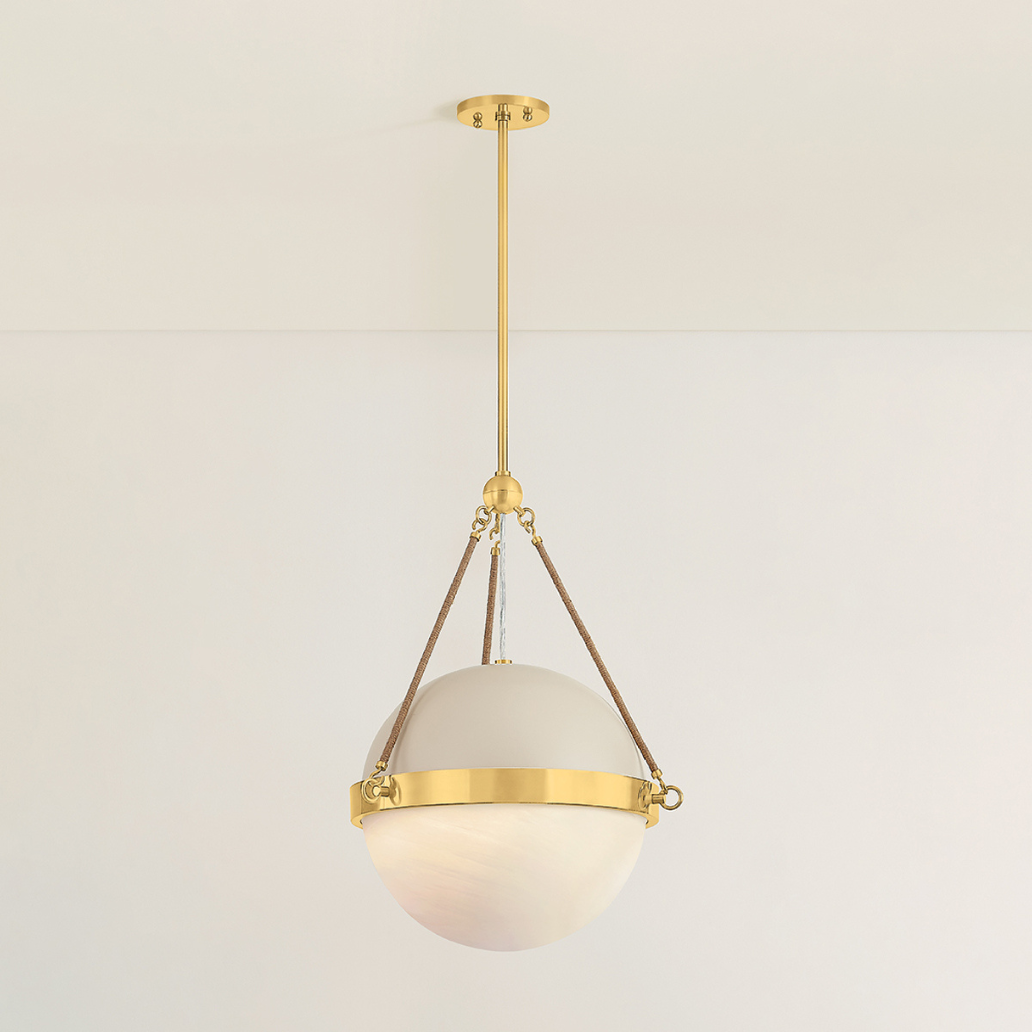 Modern Abbie Pendant Light - Elegant Glass Ceiling Lighting Fixture for Dining Room, Kitchen Island & Bedroom Decor | Dimmable Hanging Lamp with Adjustable Height