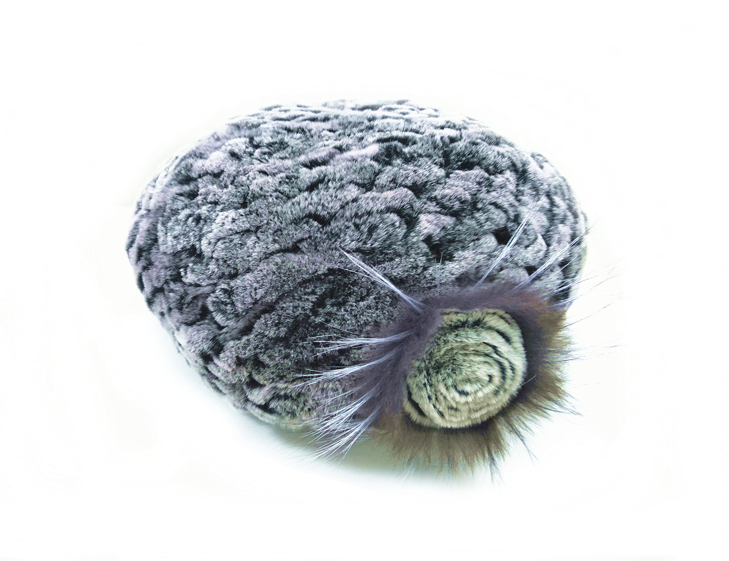 Hima Ruffled Rex Rabbit Fur Winter Hat with Flower - Warm & Stylish Women's Fashion Accessory for Cold Weather, Outdoor Activities, and Holiday Parties