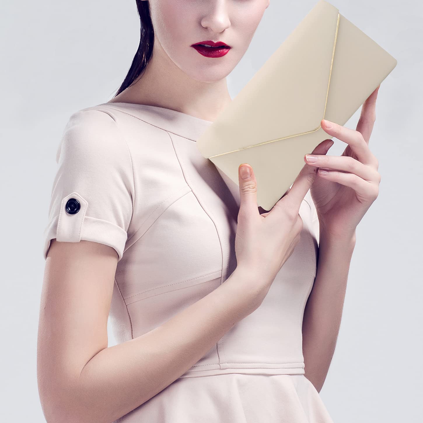 Vegan Leather Envelope Clutch Bag for Women - Elegant Foldover Evening Purse | Perfect for Parties, Weddings & Formal Events