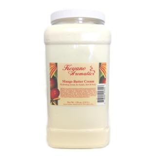 Keyano Aromatics Pure Mango Butter Cream - 1 Gallon Bulk Size for DIY Skincare, Hair Care & Soap Making - Natural Moisturizer for Dry Skin & Damaged Hair