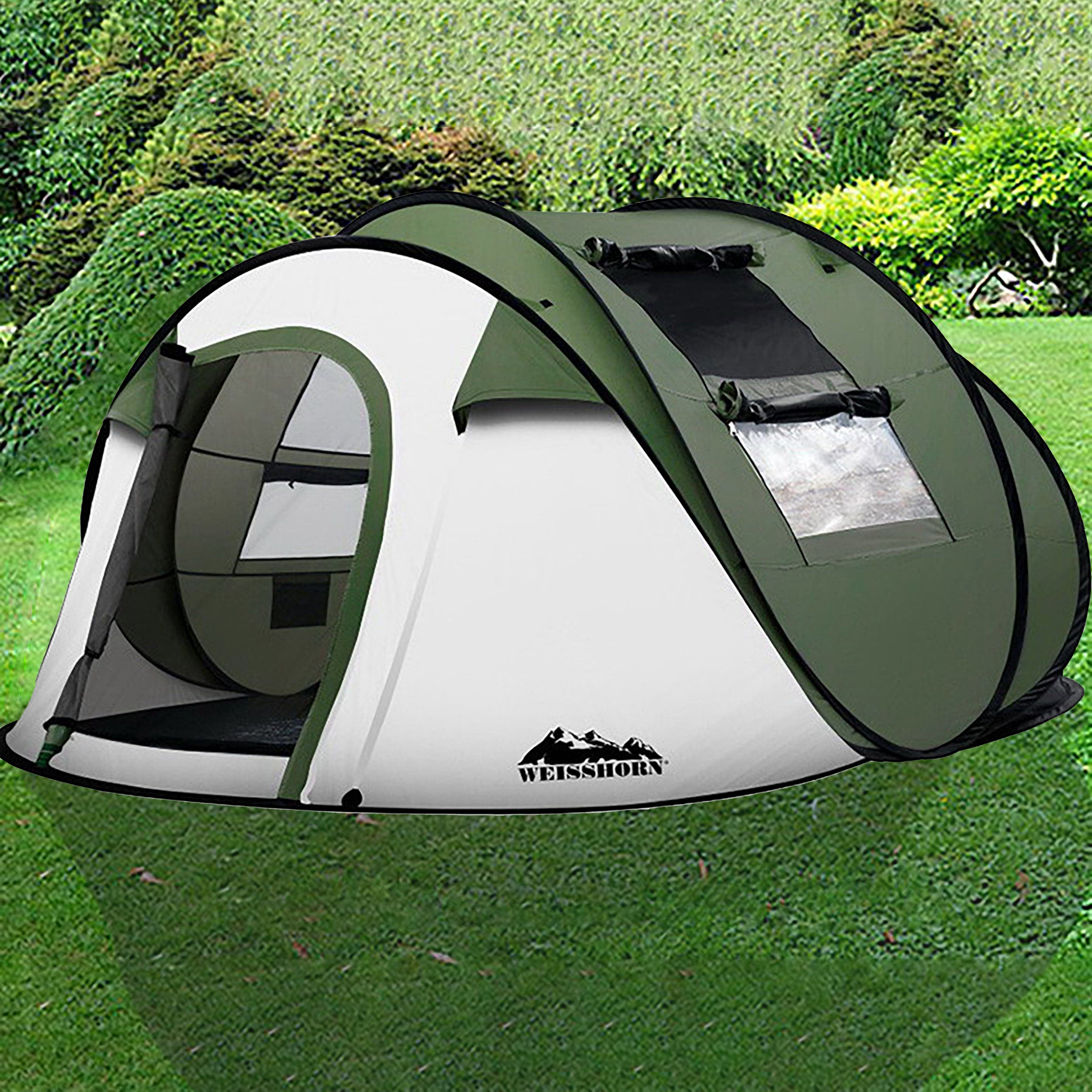Weisshorn Instant Up Camping Tent for 4-5 Person - Easy Pop Up Family Tent for Hiking, Beach & Outdoor Adventures - Lightweight Dome Shelter for Camping, Picnics & Backpacking