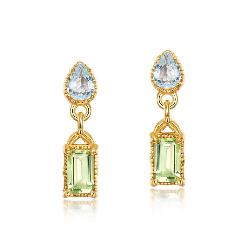 Peridot August Birthstone Earrings for Women - Dainty Teardrop Stud Earrings | Perfect Gift for August Birthdays, Anniversaries & Special Occasions