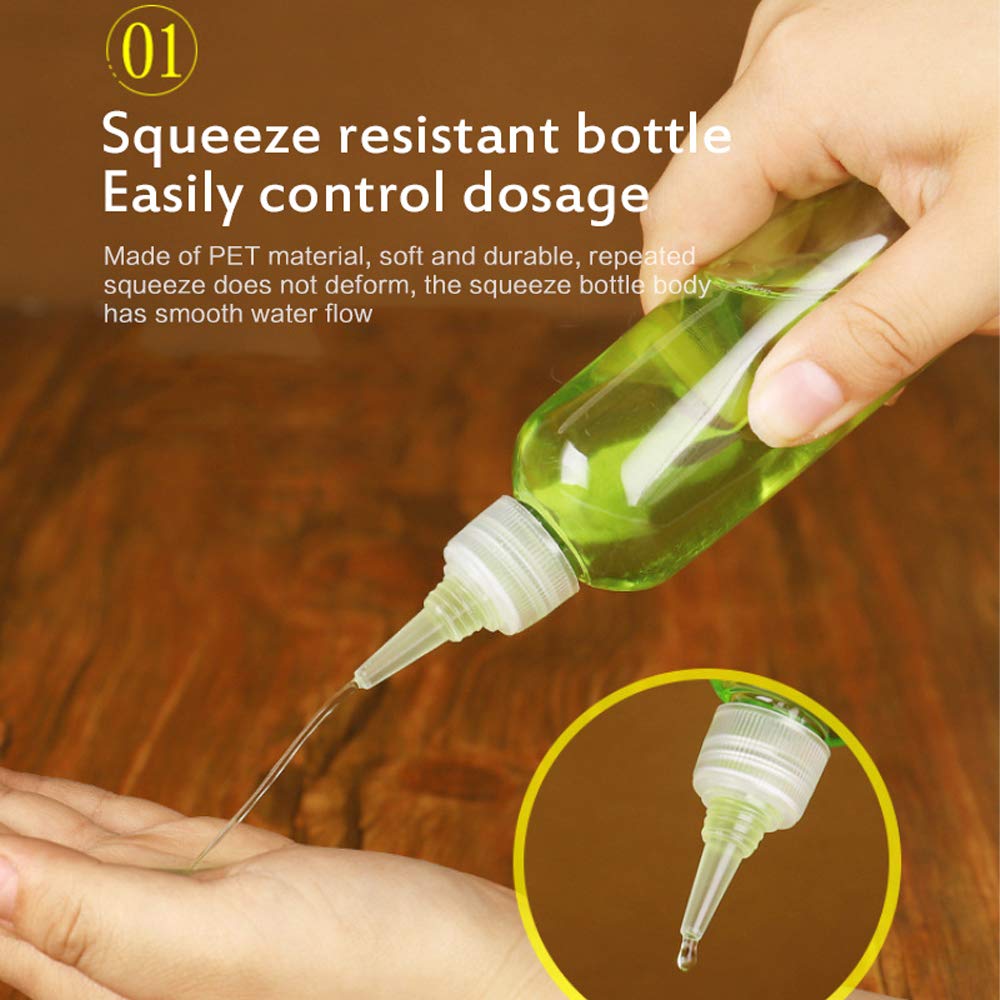 5PCS 5ml Empty Dropper Bottles with Twist Cap - Clear Refillable Squeeze Bottles for Oil, Paint, Liquid Glue - Perfect for DIY Crafts, Essential Oils & Art Projects