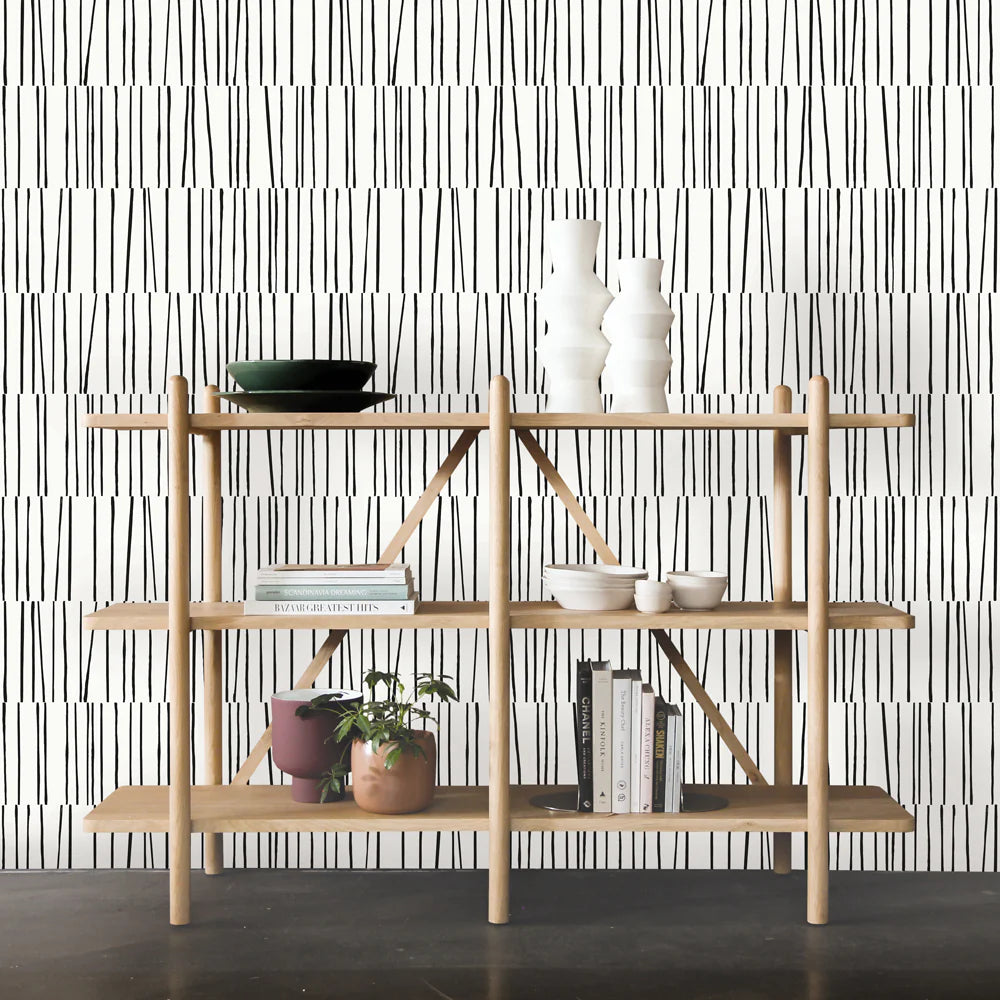 Bobby Berk Shift Peel and Stick Wallpaper - Removable Self-Adhesive Wallpaper for Bedroom, Living Room, Kitchen & Office Decor