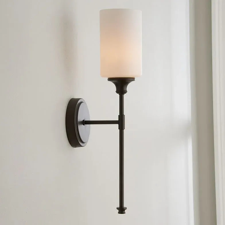 Modern Single Arm Glass Bathroom Wall Sconce - Waterproof LED Vanity Light for Bathroom, Powder Room & Spa - Elegant Lighting Fixture for Mirror, Shower & Makeup Area