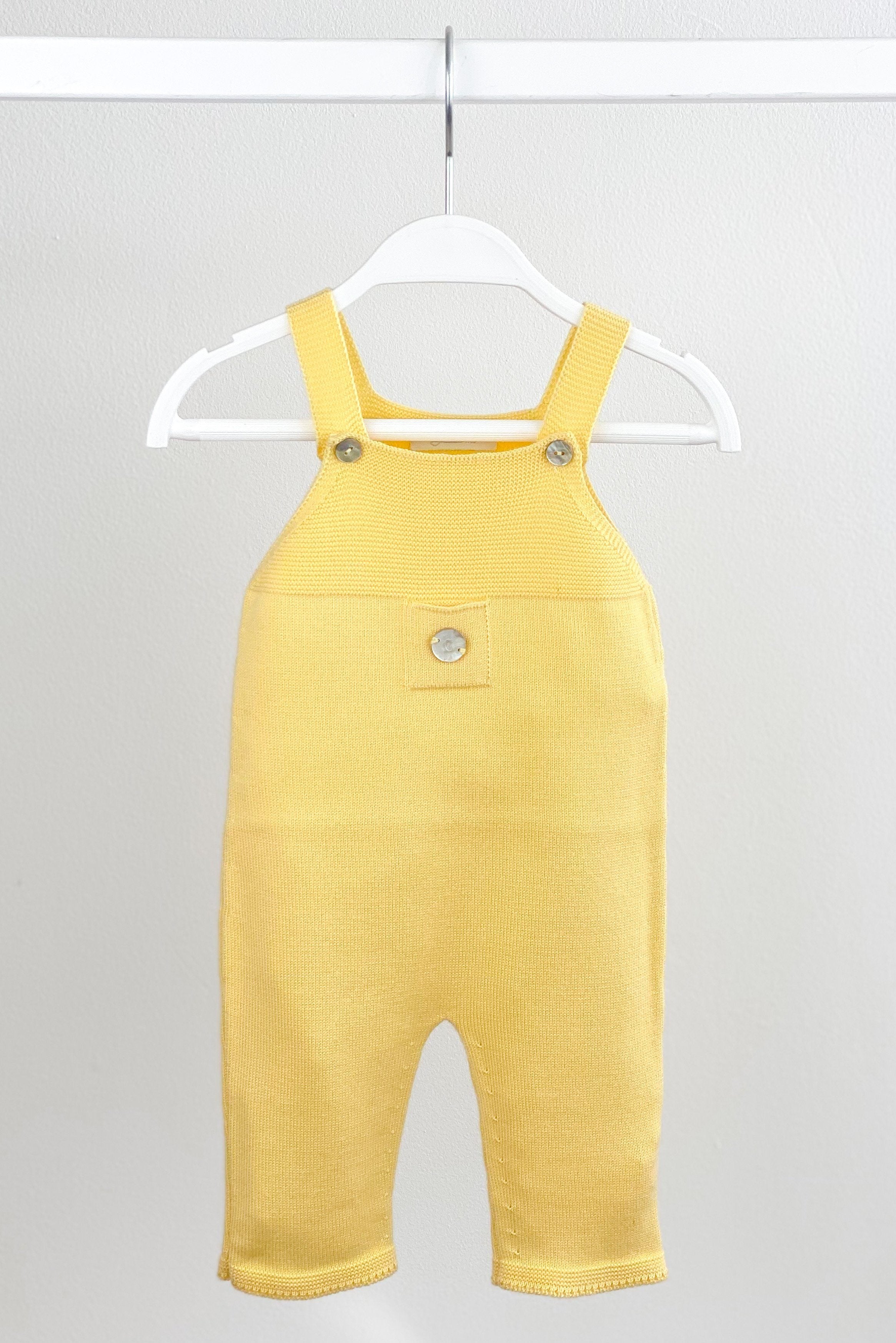 Classic Knitted Dungarees in Pale Yellow | Comfortable Women's Overalls for Casual Wear | Perfect for Fall Outfits, Weekend Errands & Cozy Home Days