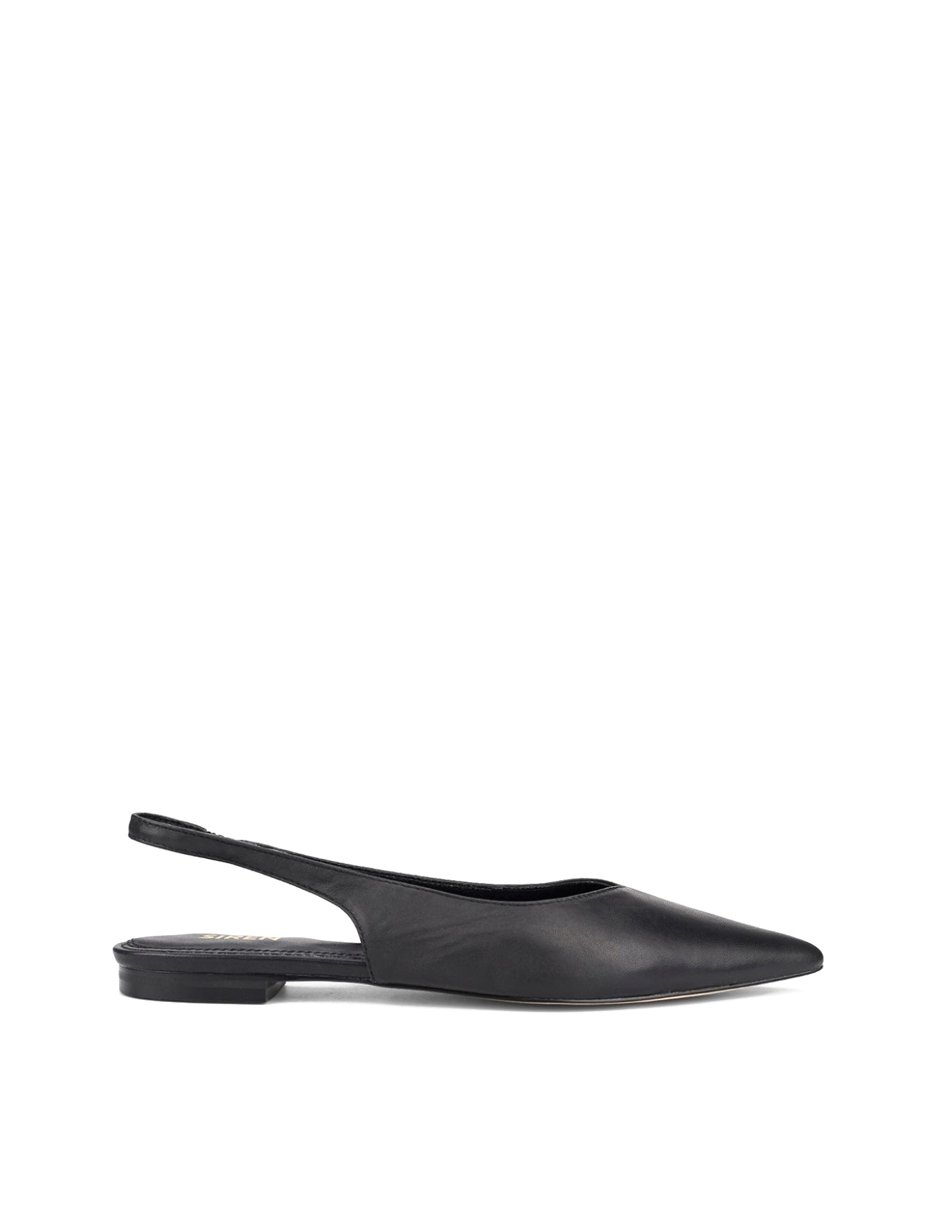 Lorie Slingback Flats - Black Leather Women's Comfortable Dress Shoes for Work, Party & Everyday Wear