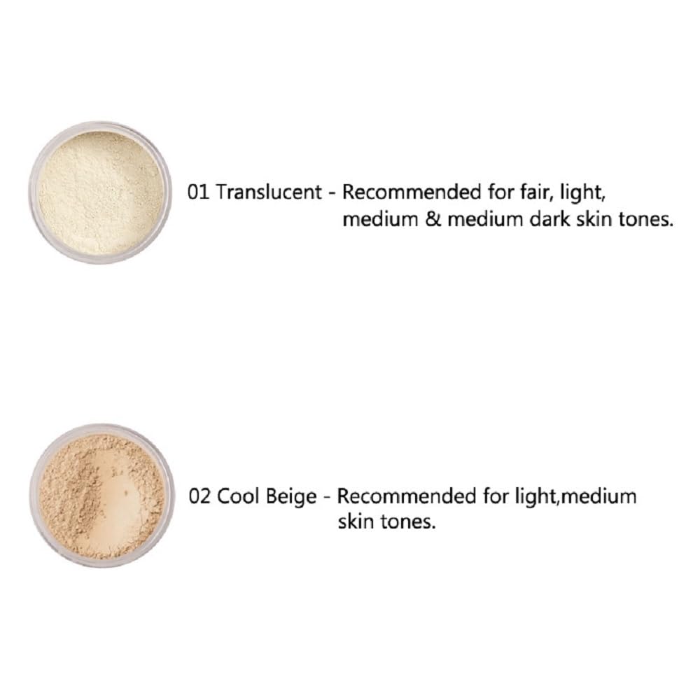 2 Pack PHOERA Setting Powder - Translucent Face Powder for Oil Control, Brightening & Blemish Cover | Long-Lasting Makeup with Velour Powder Puff (Shade 101) | Perfect for Daily Use, Photo Shoots & Special Occasions